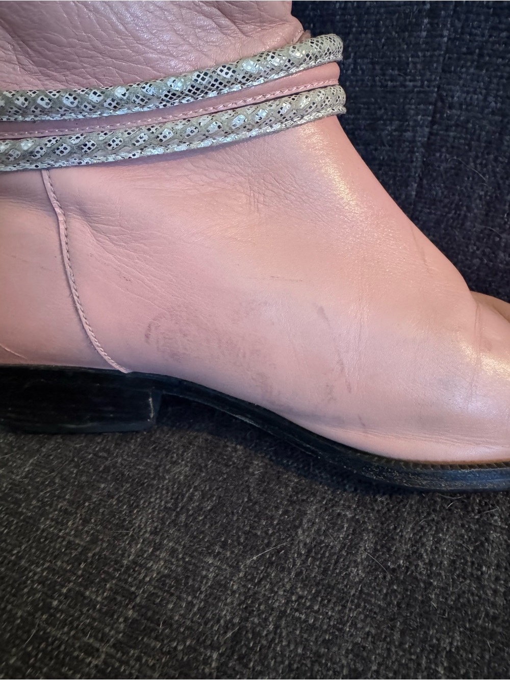 Vintage pink Arnold Churgin leather boots - Picture 7 of 14